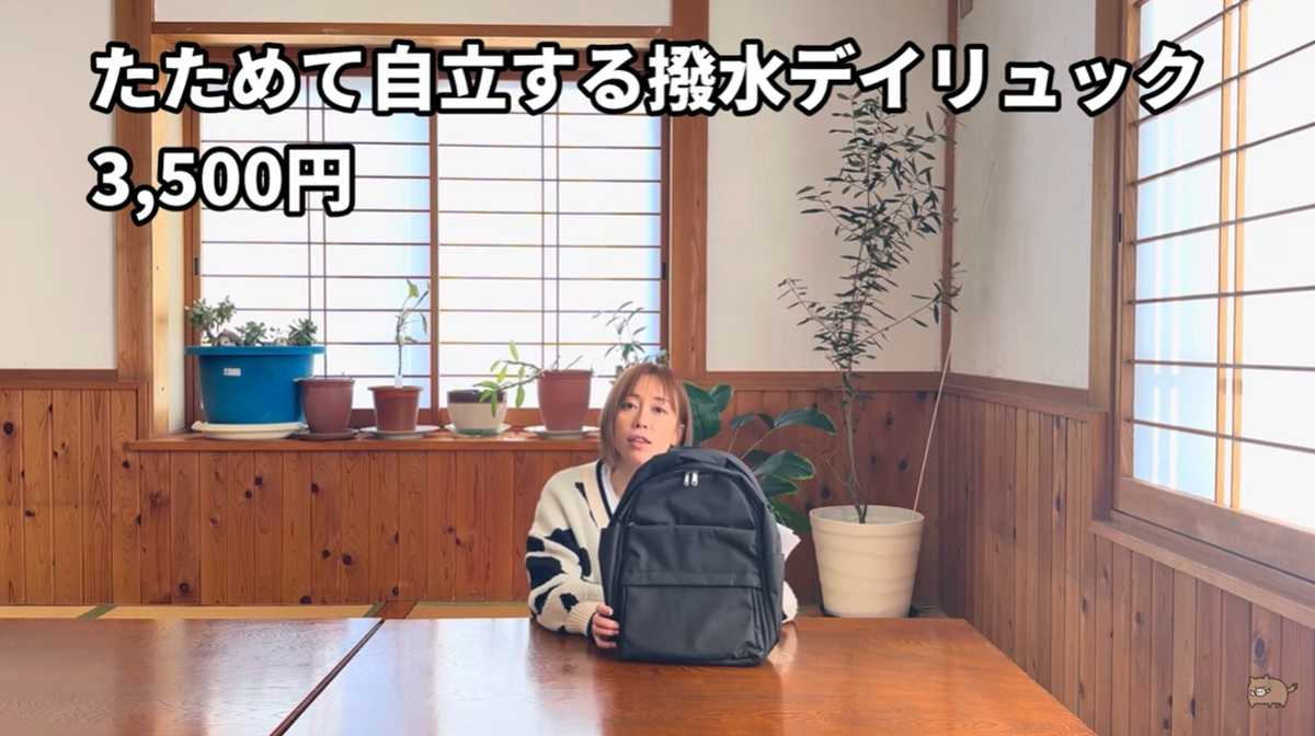 ワークマン「たためて自立する撥水デイリュック」はたっぷり収納が可能！