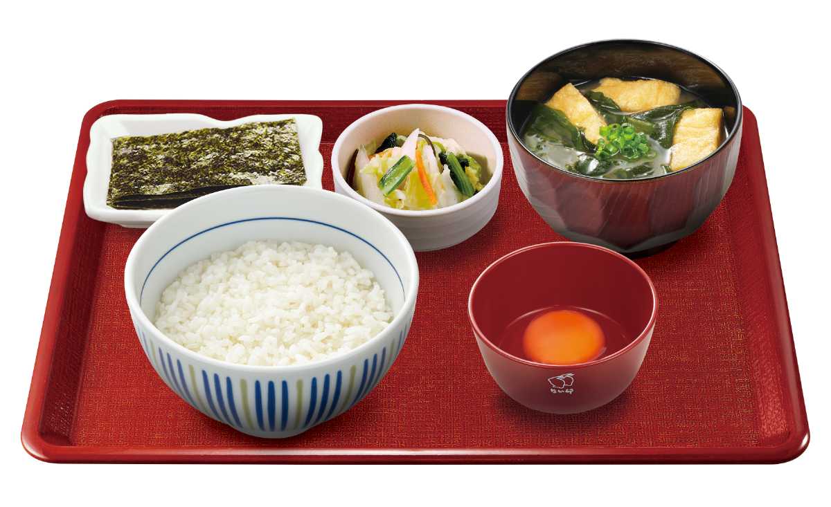 「こだわり卵朝食（並盛）」290円（税込）