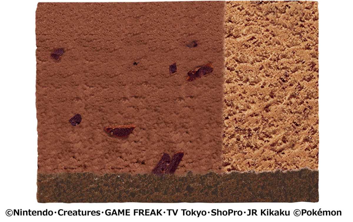 ダークチョコビッツ入りチョコレート+ミルクチョコレート+チョコレートスポンジ