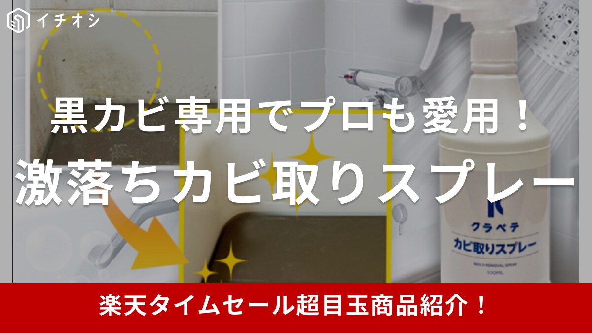 【楽天市場24時間限定タイムセール】プロも愛用！激落ちカビ取りスプレーが超目玉アイテムに登場【8月7日】