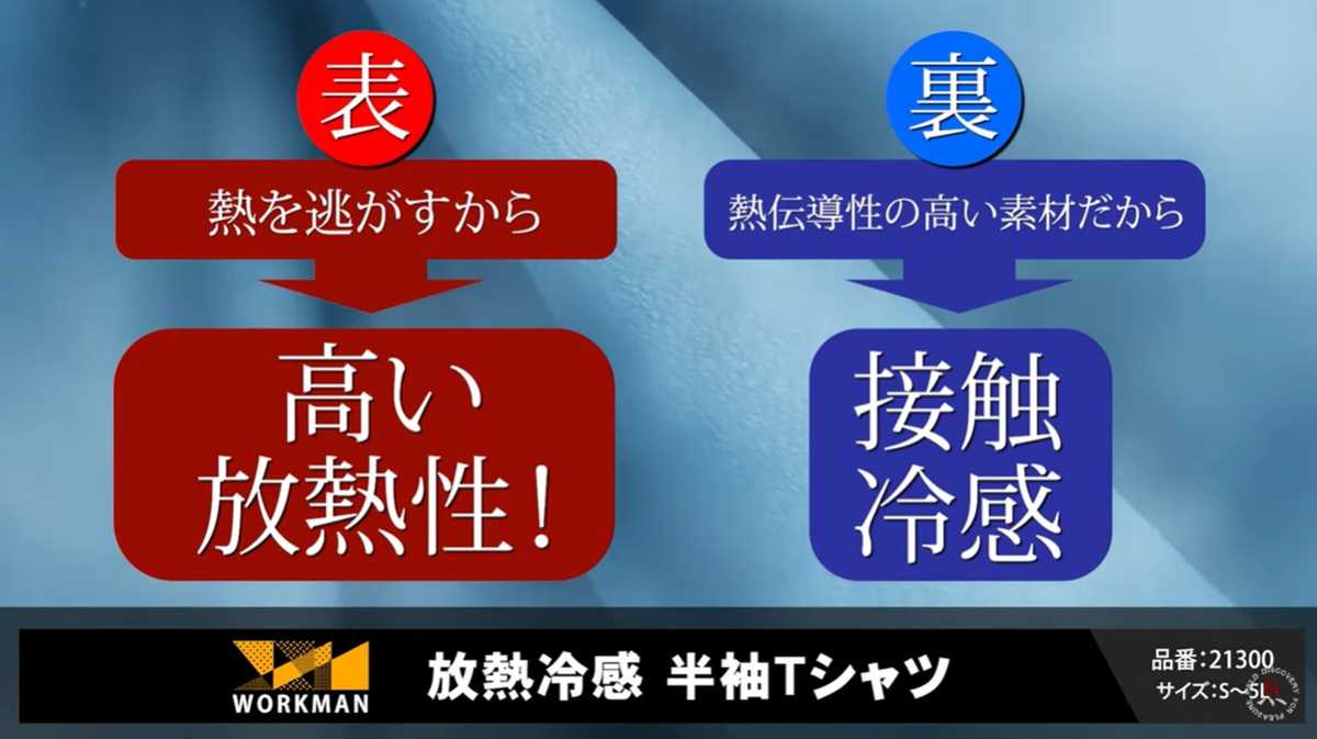 ワークマン「放熱冷感(R)半袖Tシャツ」は裏・表の特殊構造が冷感の秘密