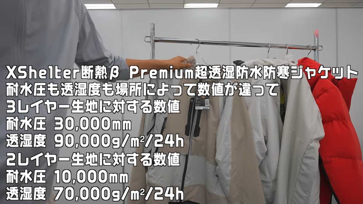 ワークマン「エックスシェルター(R)断熱βプレミアム超透湿防水防寒ジャケット」は透湿度90000g！