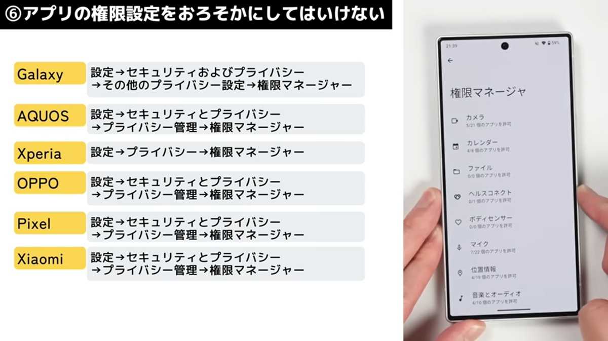 AndroidスマホNG設定 その6. アプリの権限設定をおろそかにしない