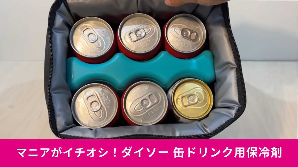 【ダイソー行楽グッズ】たった220円！「缶ドリンク用保冷剤」は飲料を効率的に冷やす裏技グッズ！