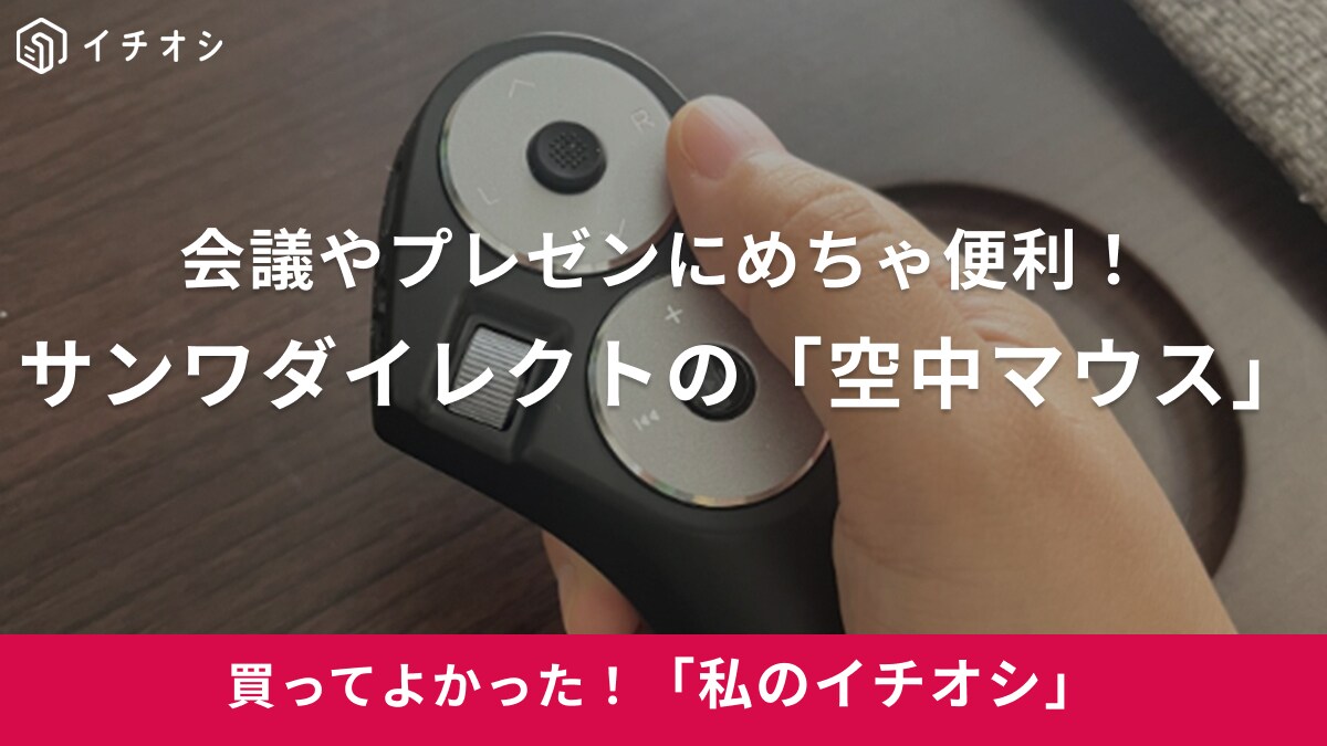 【サンワダイレクト】会議やプレゼンで大活躍！「空中マウス」で離れたパソコン作業もラクラク（30代女性）