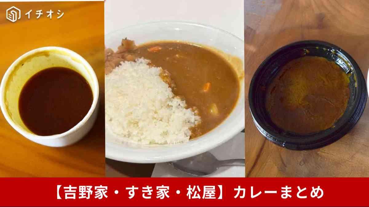 【牛丼チェーン店比較】吉野家・すき家・松屋の「カレー」はどう違う？味わいの違いをレポート！