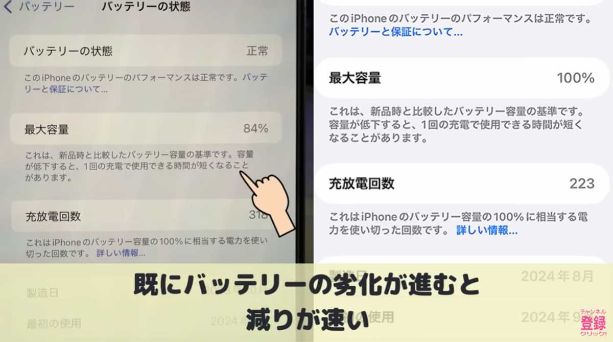 充電上限変更で、バッテリーの劣化を抑えられる