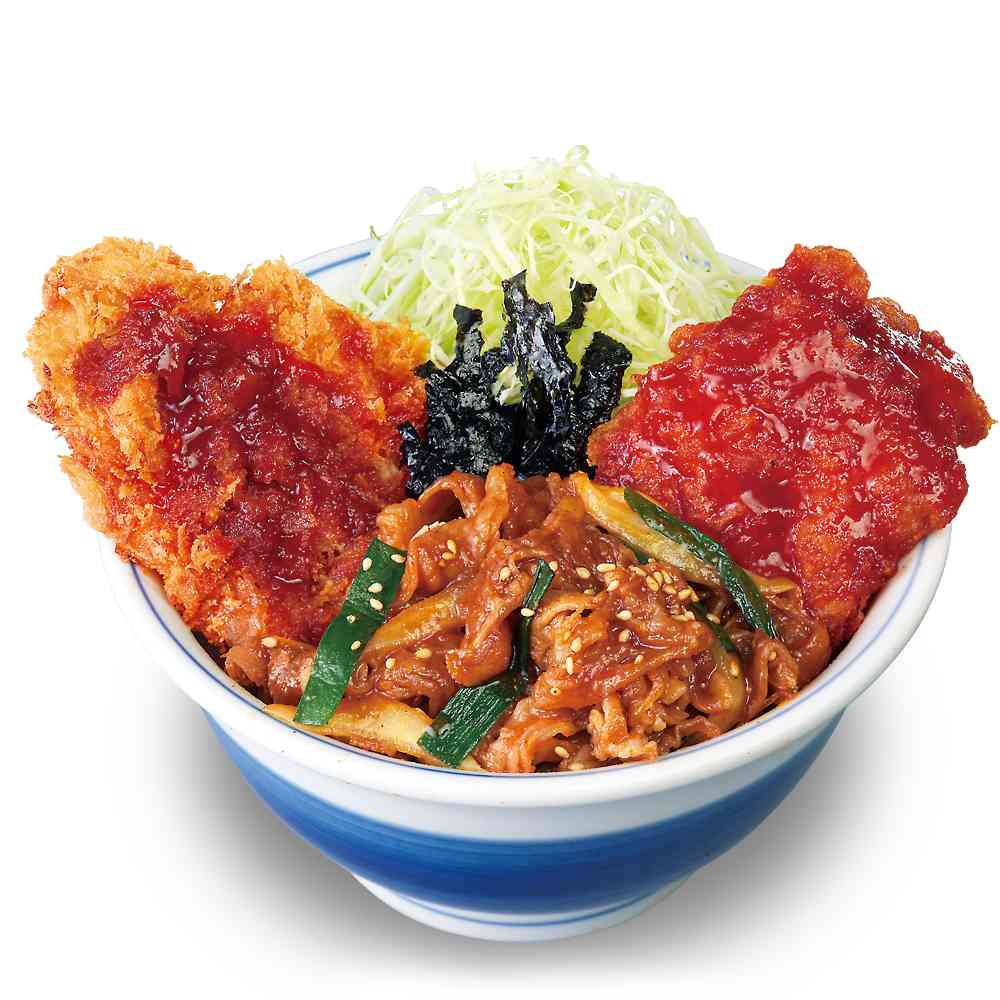 牛豚鶏のプルコギビビンカツ丼(温玉なし)