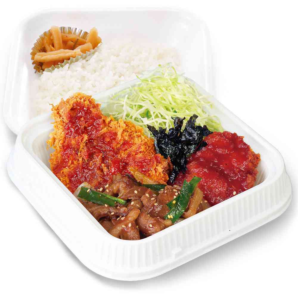 牛豚鶏のプルコギビビンカツ弁当(温玉なし)