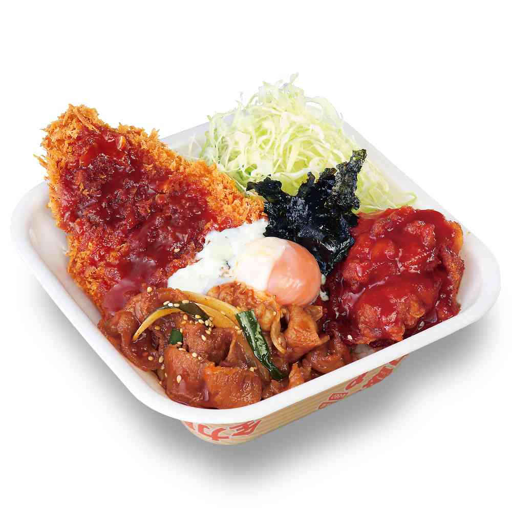 牛豚鶏のプルコギビビンカツ丼弁当