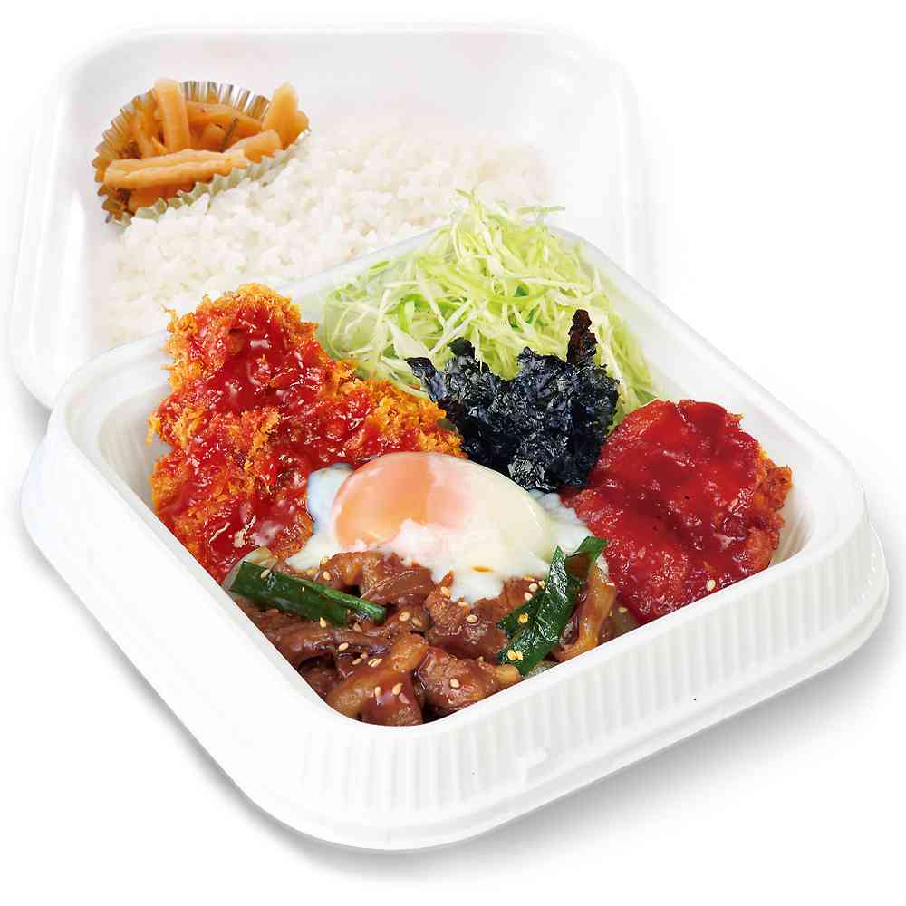 牛豚鶏のプルコギビビンカツ弁当