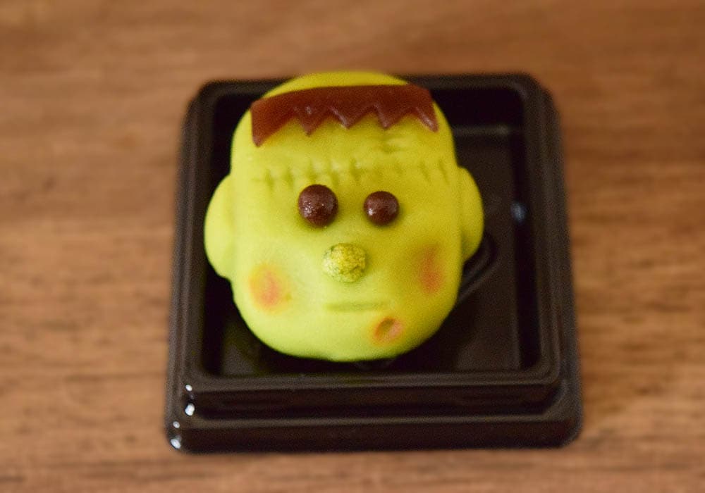 「フランケンシュタイン」がモチーフの「創作和菓子 ハロウィン フランケンシュタイン」
