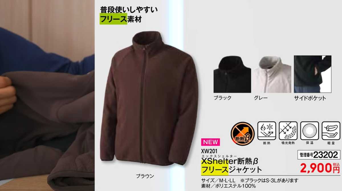 ワークマン新作速報！「エックスシェルター断熱βフリースジャケット」