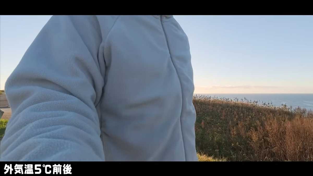 ワークマン「エックスシェルター断熱βフリースジャケット」は外気温5℃でもあたたかい