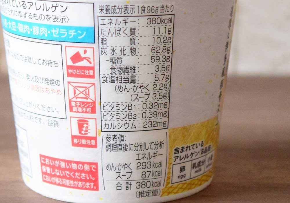 セブンプレミアム「白丸元味」の詳細