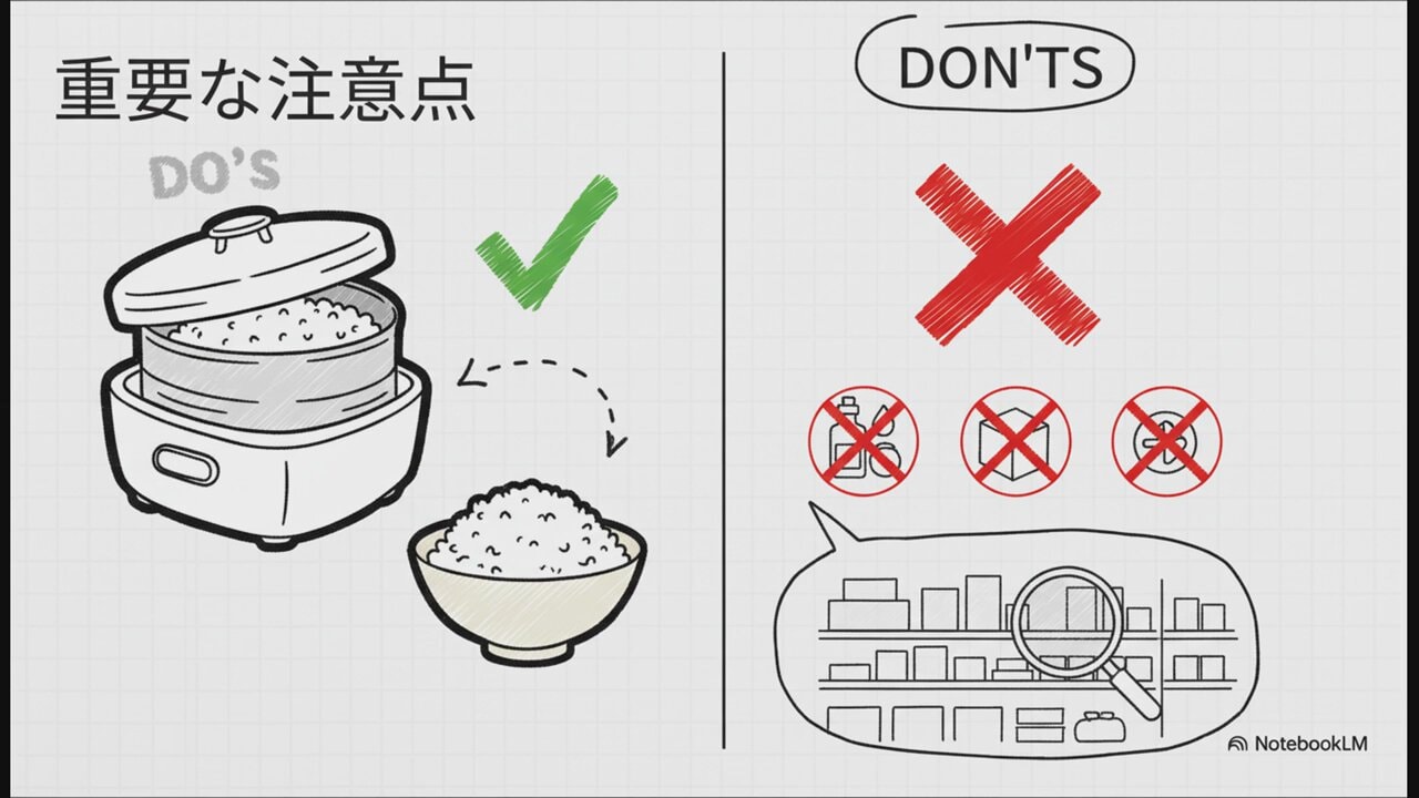 セリアの電子レンジ調理機の注意点