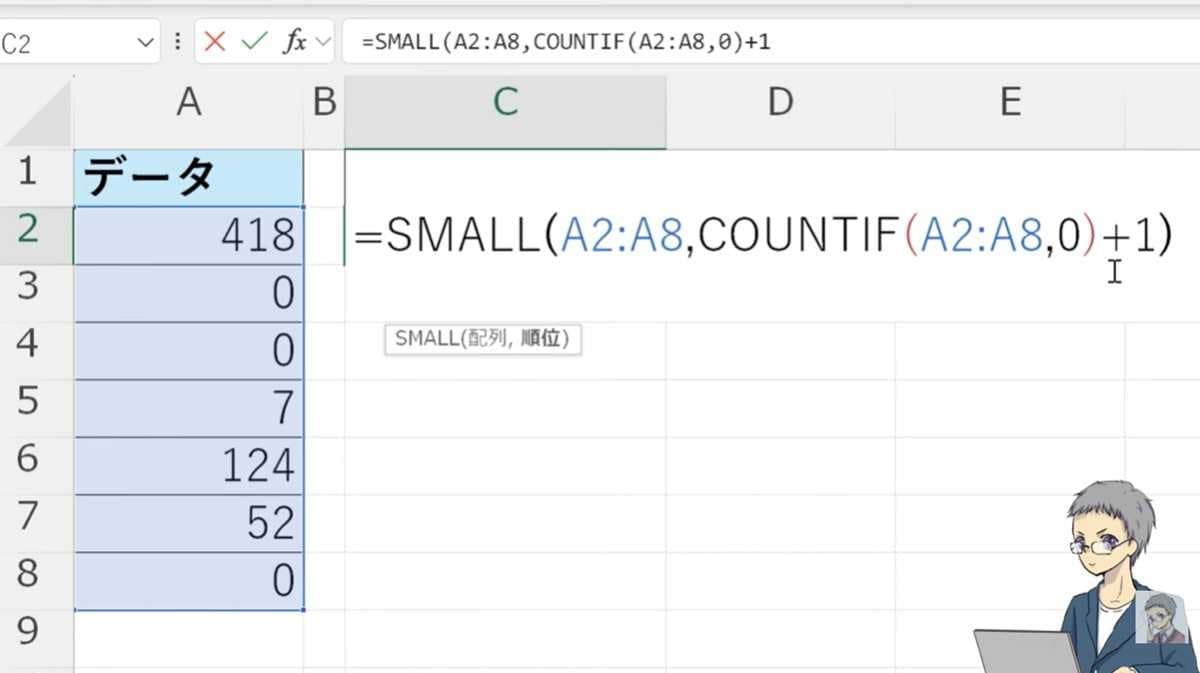 Excelの便利ワザ解説:SMALL関数とCOUNTIF関数の組み合わせ技