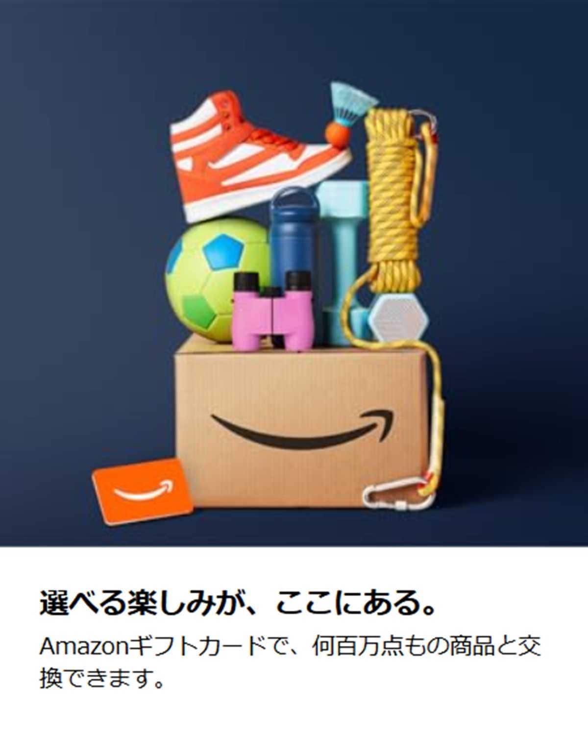 Amazonの豊富なカテゴリーと品揃えの中から好きなものを選べる
