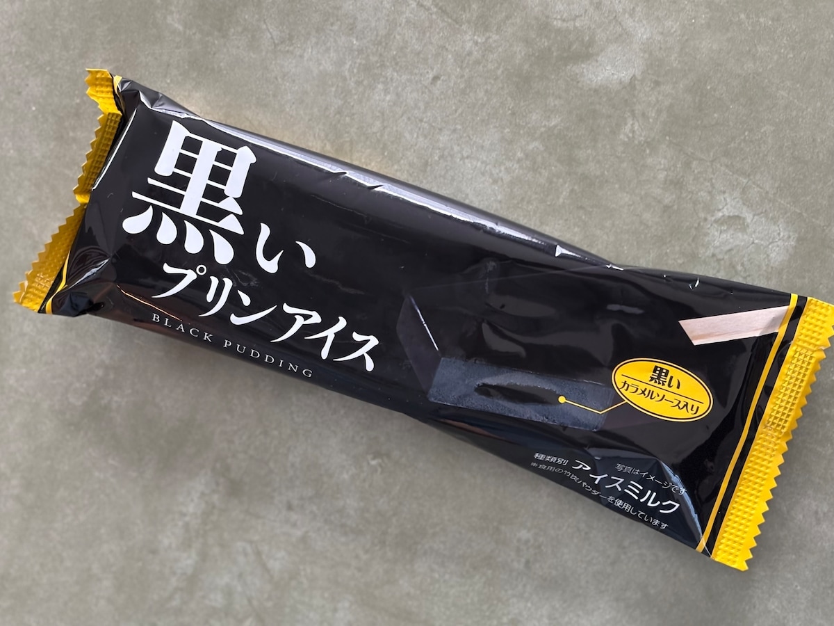 衝撃ビジュアル!真っ黒なのにプリン味のギャップが楽しいアイス「黒いプリンアイス」