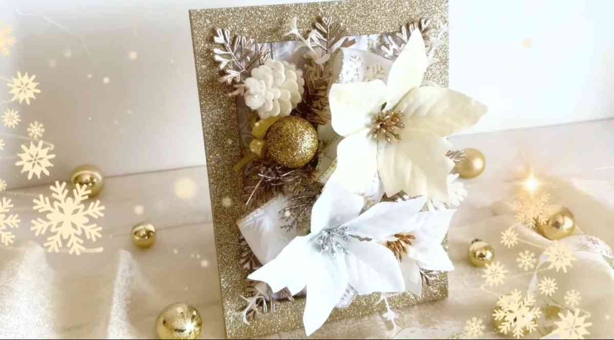 ダイソー┃クリスマスフレームアレンジ