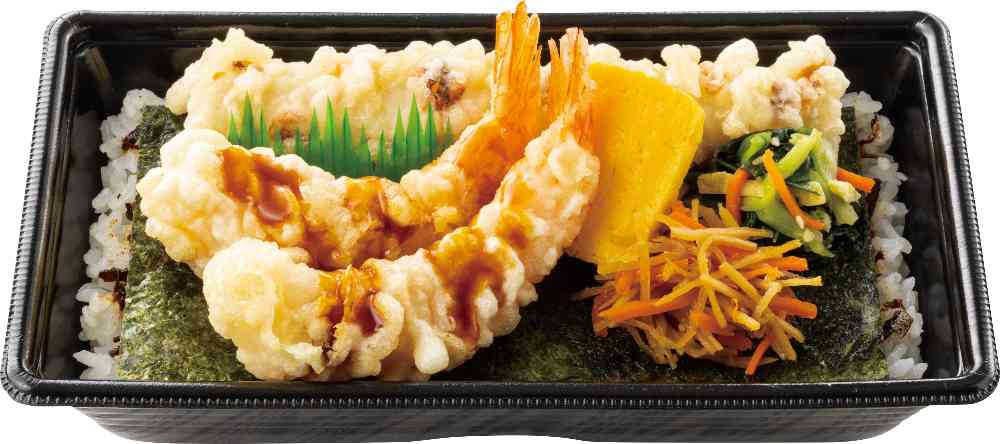 大海老天の贅沢食感! 大海老天のり弁当 670円