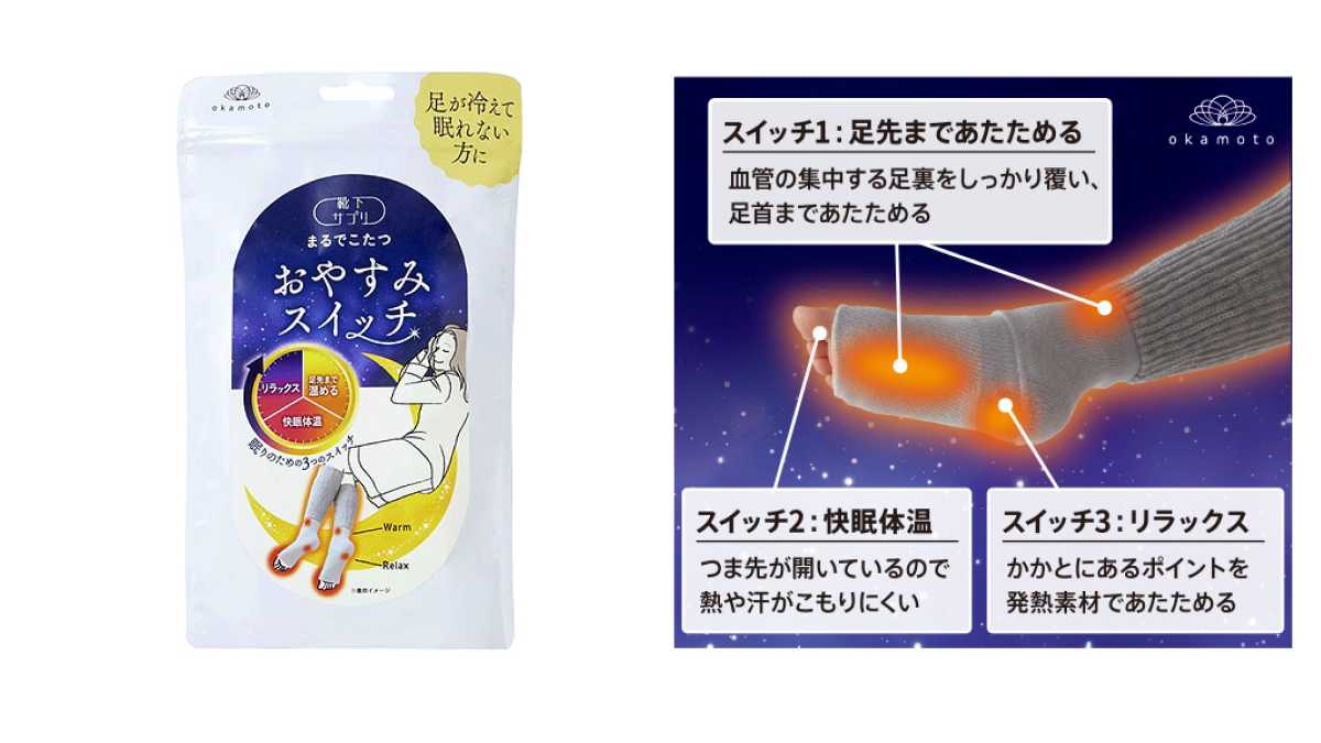 「靴下サプリ まるでこたつ おやすみスイッチ」