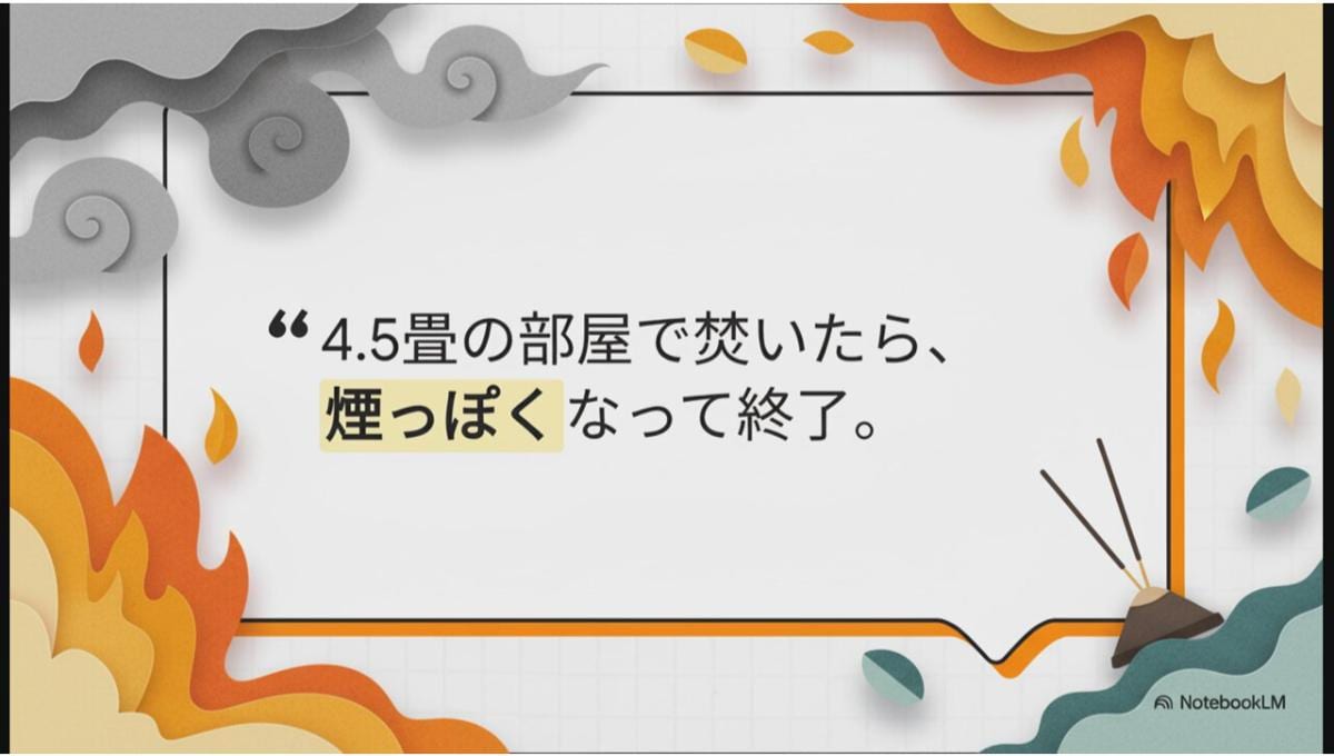 お香から目を離さずにしっかりと換気を