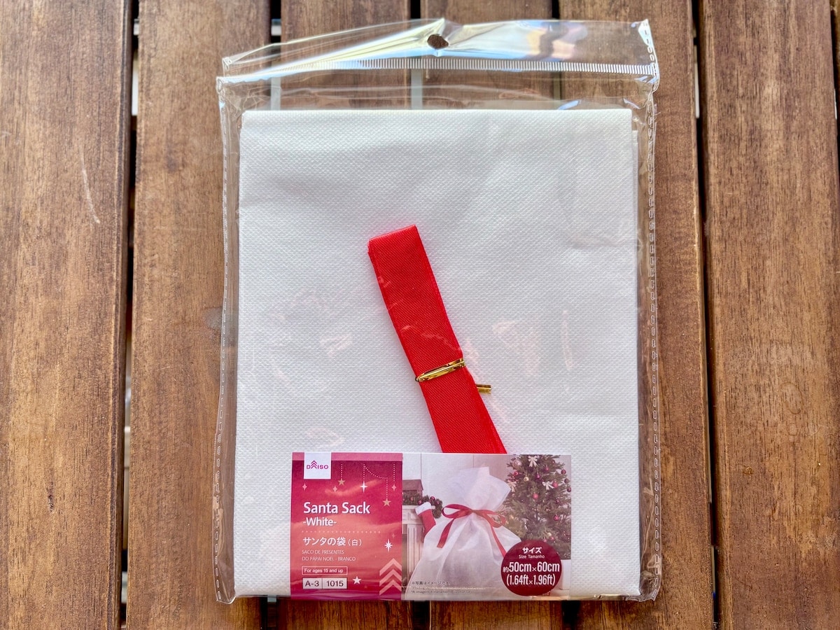 ダイソー「サンタの袋（白）」