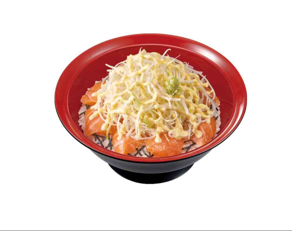 白髪ねぎマヨサーモン丼 