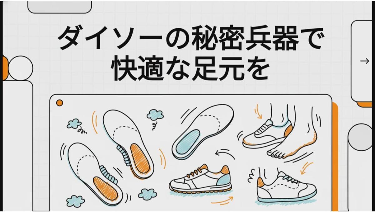 110円で足元革命！ダイソーの「秘密兵器」インソールが靴の悩みを解決