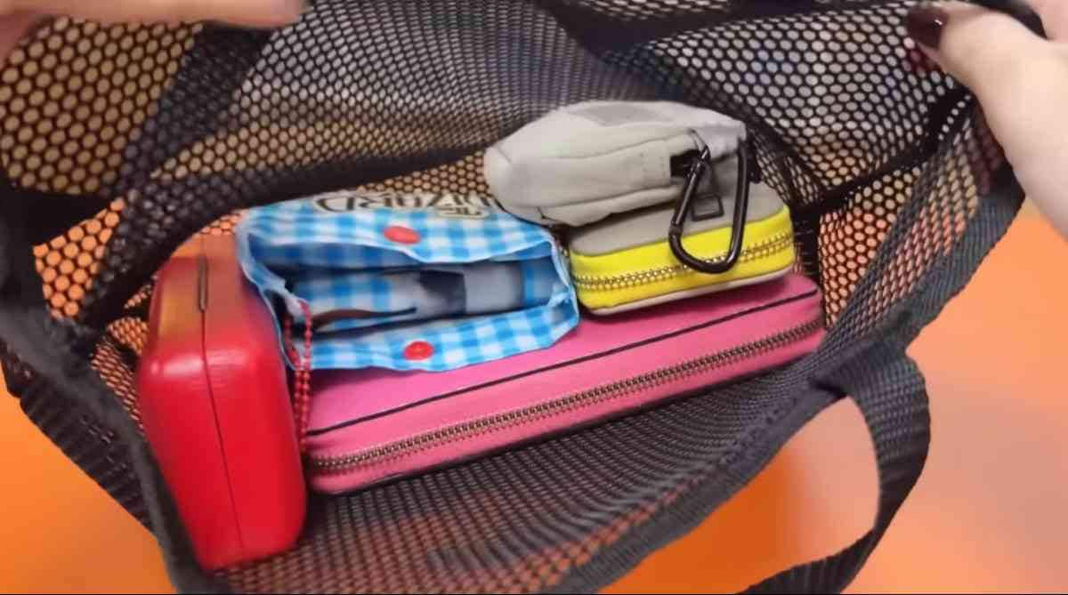 ダイソーのメッシュミニトートバッグ