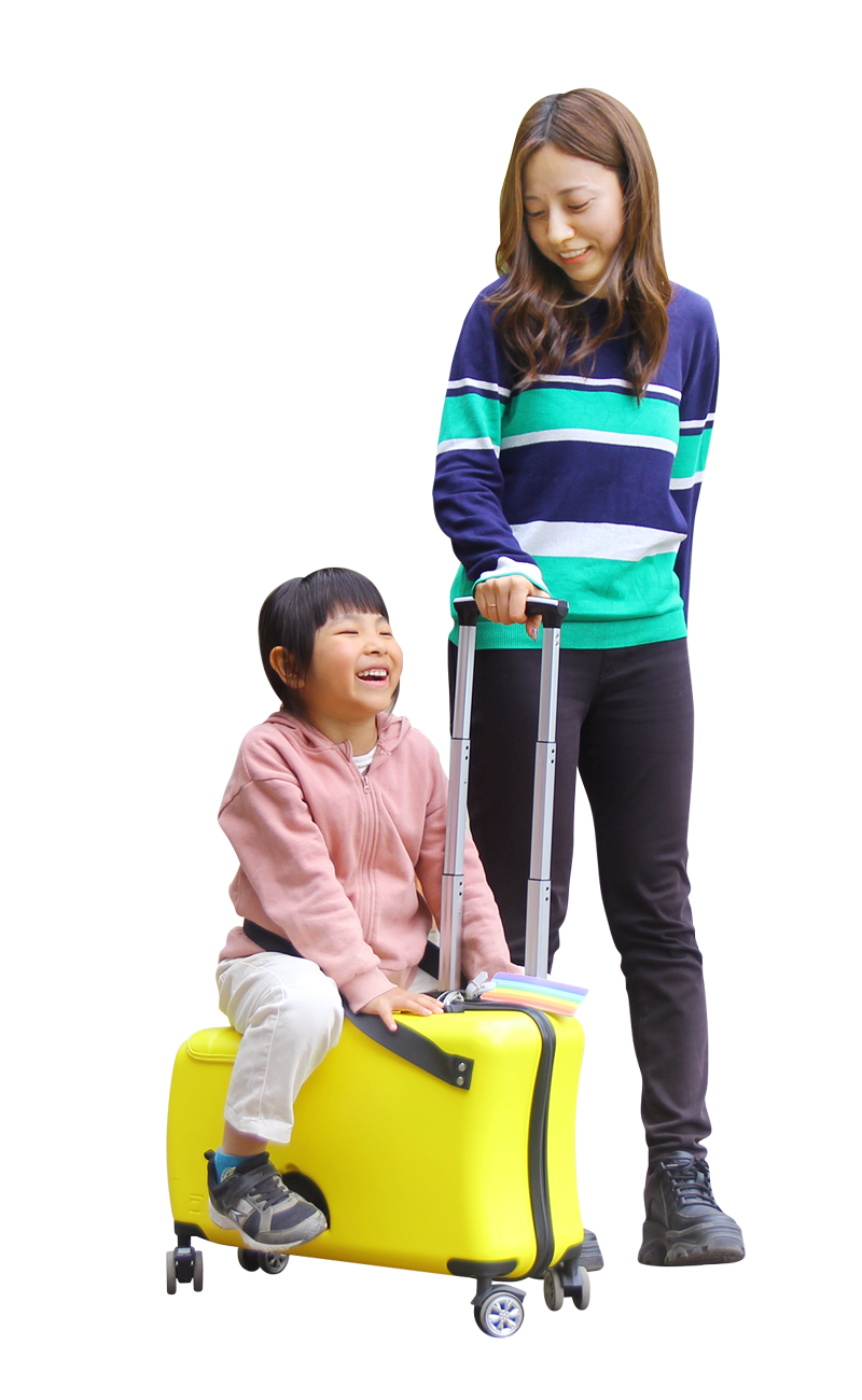 子供が乗って楽しいスーツケース【HAPIRIDE MINI】