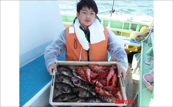 中深海釣りでオニカサゴ・ウッカリカサゴ・トラフグなど良型中心に好ヒット【愛知】