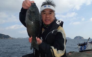 40cm超え春グレが入れ食い!磯フカセ釣りでフィーバーを満喫【鹿児島・里】