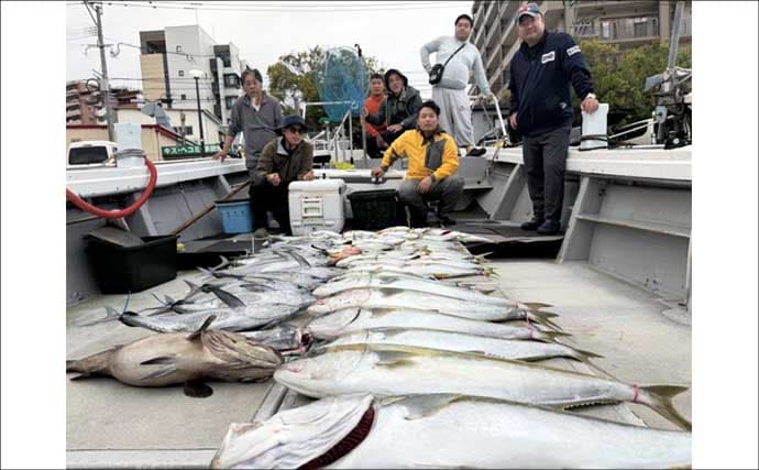 【沖釣り釣果速報】落とし込み釣りで快挙！ヒラマサ106cm＆青物60尾超えの大爆発（福岡）