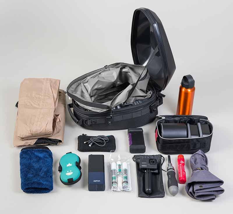 タナックスから新製品「シェルシートバッグ」が2/20発売！ 3.5L～25Lまで 容量で選べる4種 記事20