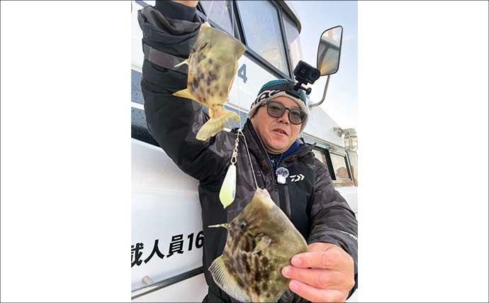 「初挑戦でも良型続出！」船カワハギ釣りで20cm超含む11尾を手中【大分・SOYAMARU】