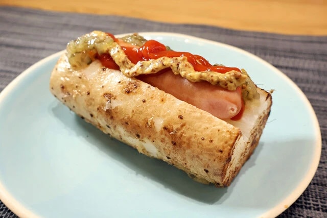 （５）完成！「長芋ホットドッグ」