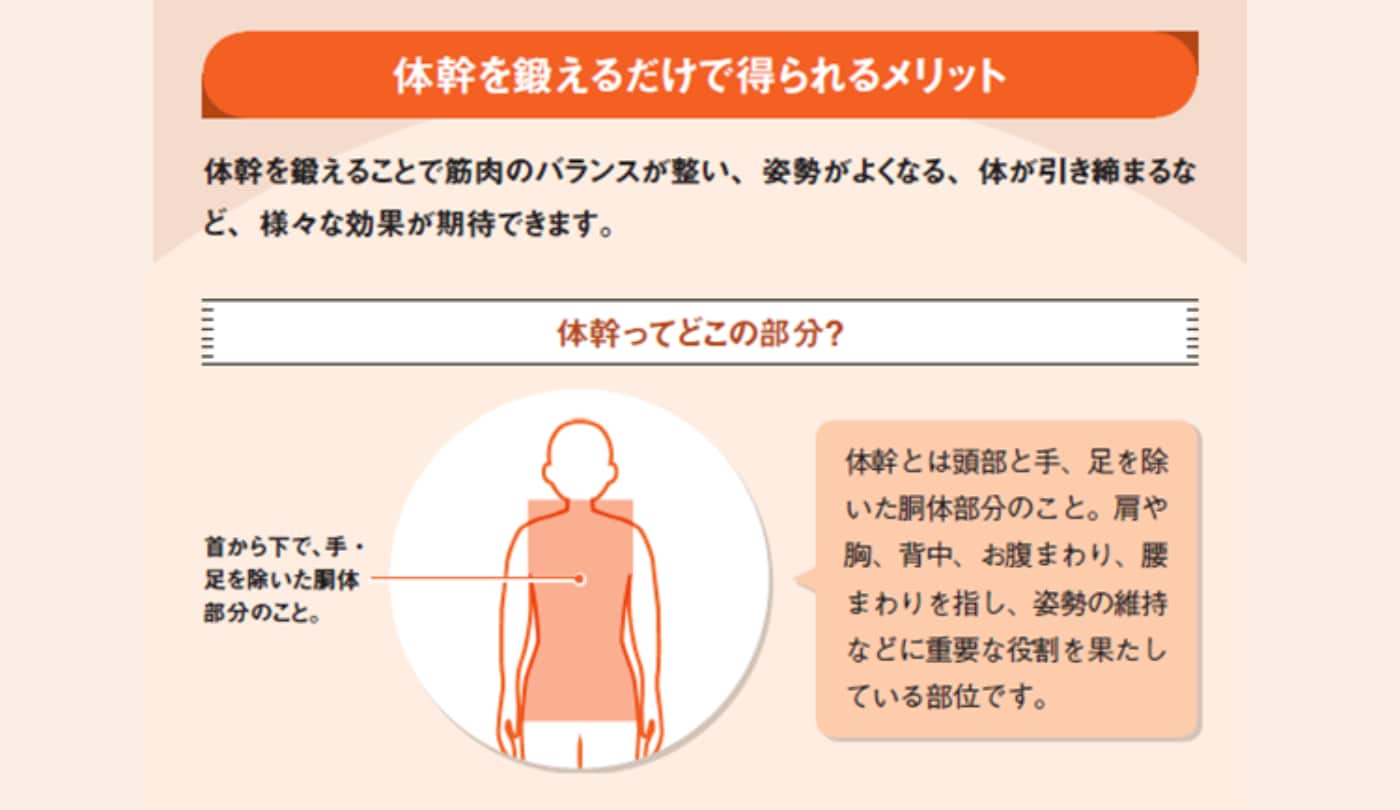 体幹を鍛えるだけで得られるメリット