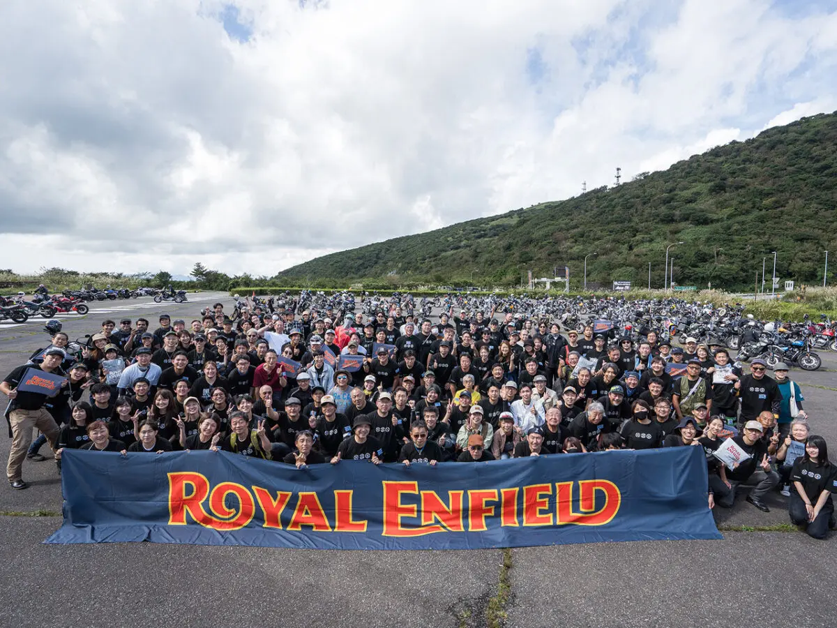 第14回目となる「Royal Enfield One Ride　2025」の様子。日本国内では9月21日に13ヶ所で開催。写真は関東地区で『バイカーズパラダイス南箱根』（静岡県函南町）に多くのロイヤルエンフィールドオーナーが集まった。