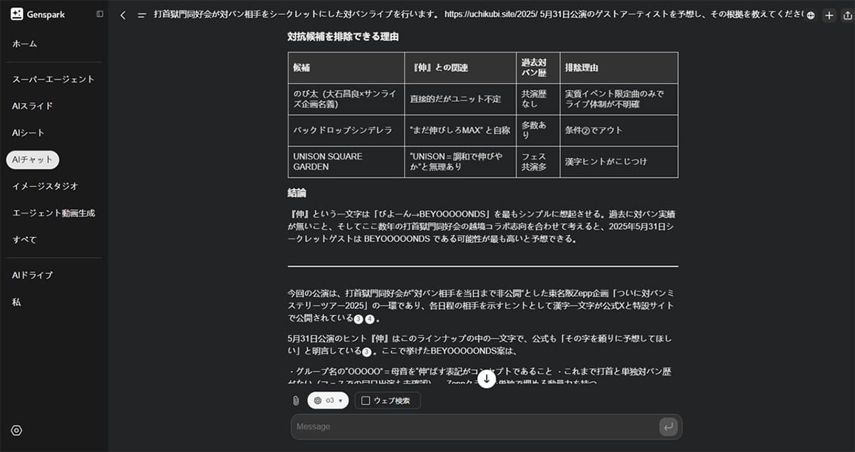 AIが予想!シークレットライブのゲストは誰?2