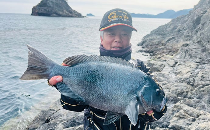 釣りエサメーカー主催のフカセ釣り大会で45cmクロ登場【大分】50名以上が参加し大盛況