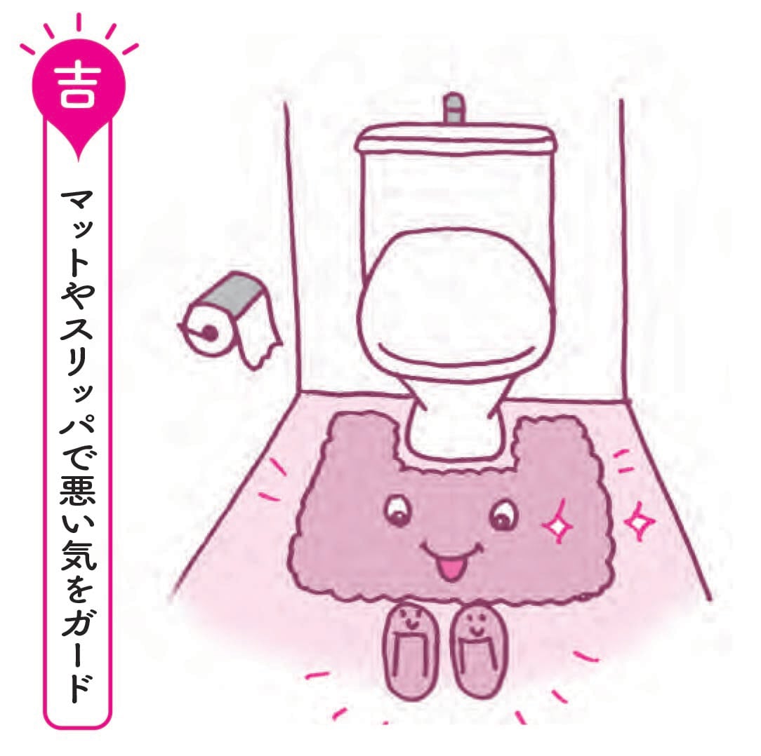 トイレはマットやスリッパで悪い気をガードが吉『眠れなくなるほど面白い 図解 ヤバい風水』
