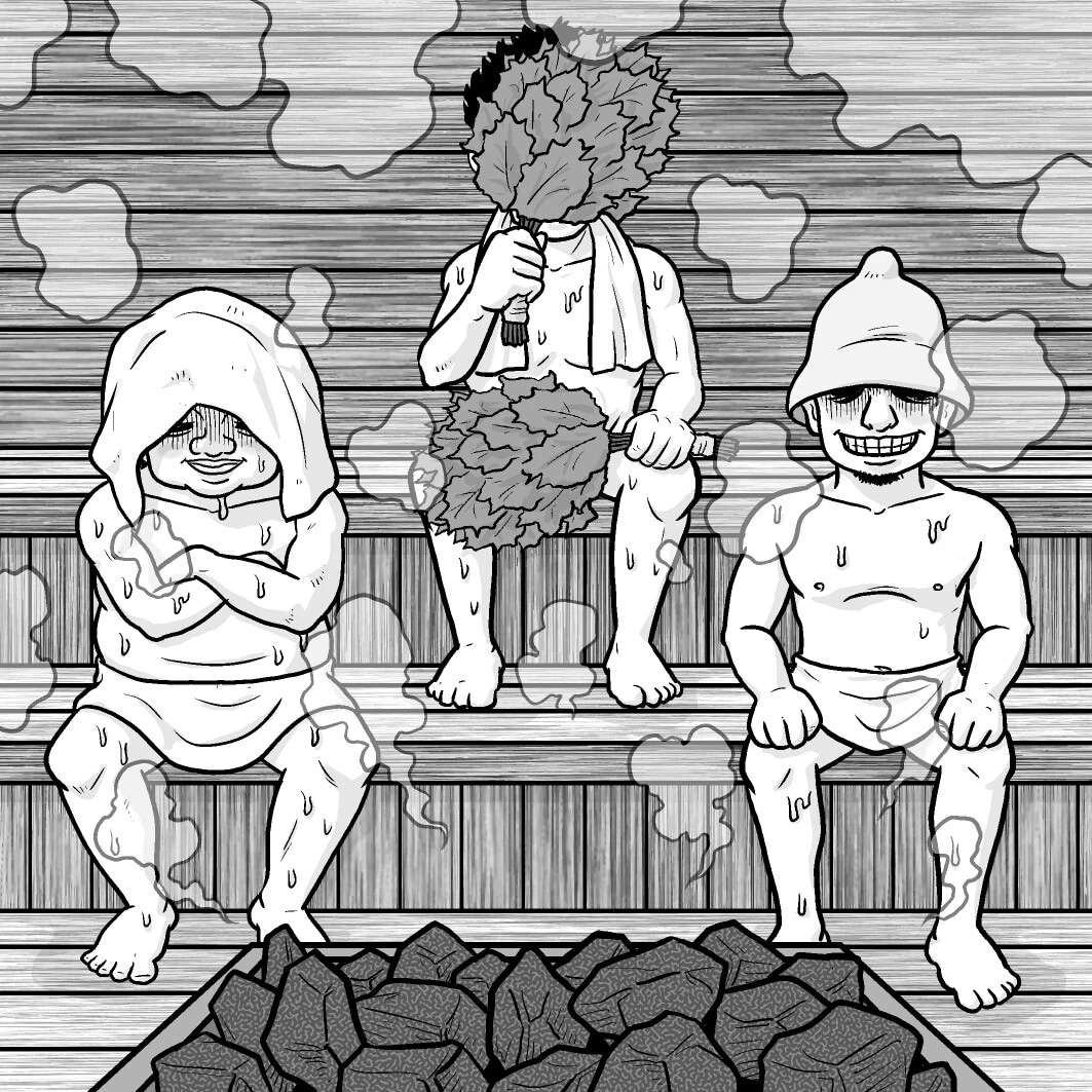 A氏：首都圏の某人気サウナ店オーナー。B氏：全国を渡り歩くフリー熱波師。「アウフグースは安全第一主義」。C氏：全国のサウナのコンサルタントも行なうサウナー