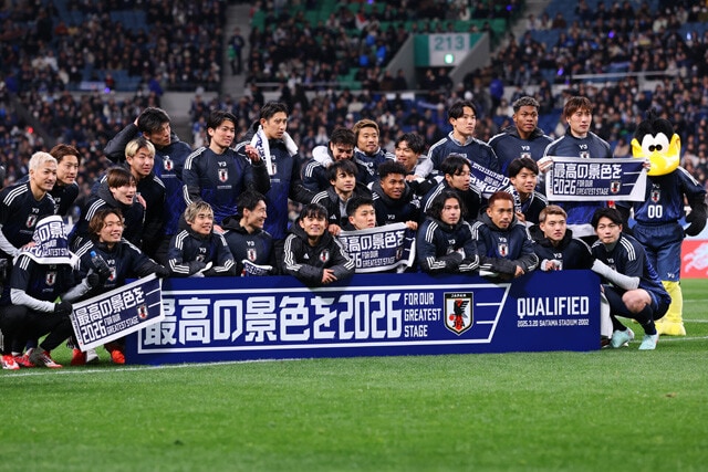 アジア最終予選・バーレーン戦（3月20日）のサムライブルー。久保や三笘、板倉ら、欧州の主要五大リーグの強豪で堂々とレギュラーを張って活躍する選手たちが、今の日本代表を支える