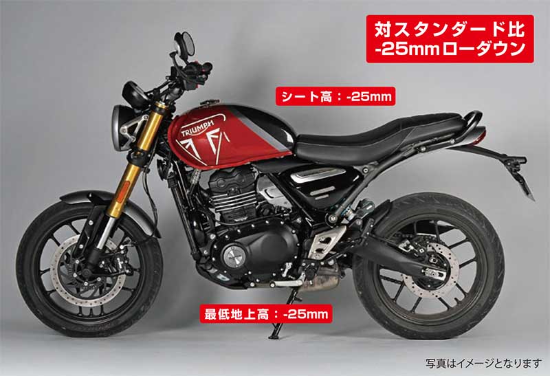 SPEED400 の足つきを改善する「ローダウンショックアブソーバー」がナイトロンから発売! 記事3