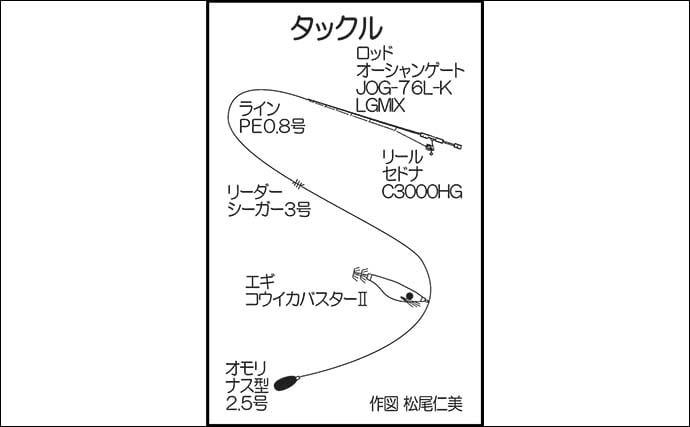 週5で通う上天草のコウイカ釣りで400g級モンゴウイカ手中【熊本】コウイカバスターⅡに好反応