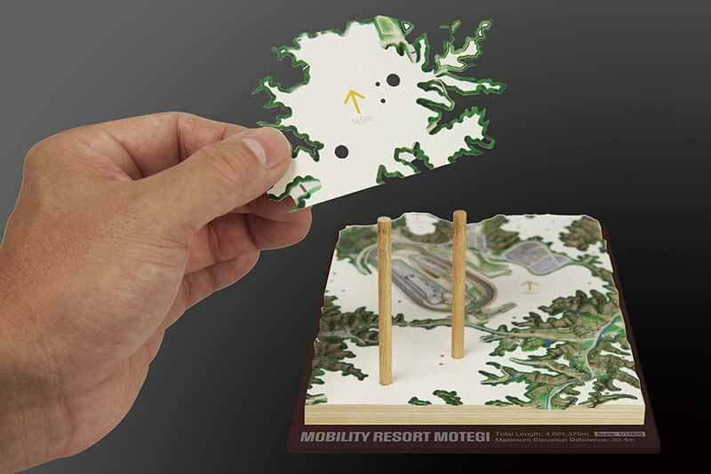 モビリティリゾートもてぎ&スポーツランドSUGO の「紙で作る立体地形図キット」が9/5発売! 記事3