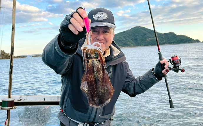 真冬のボート釣りでアオリイカとアカハタを好捕【大分】 刺身＆唐揚げに舌鼓！