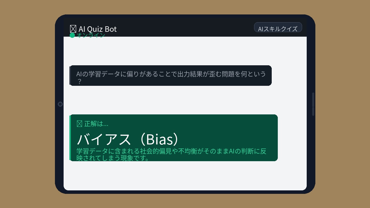 【AIクイズ】AIが差別する？知らないとヤバいこの用語！の正解画像